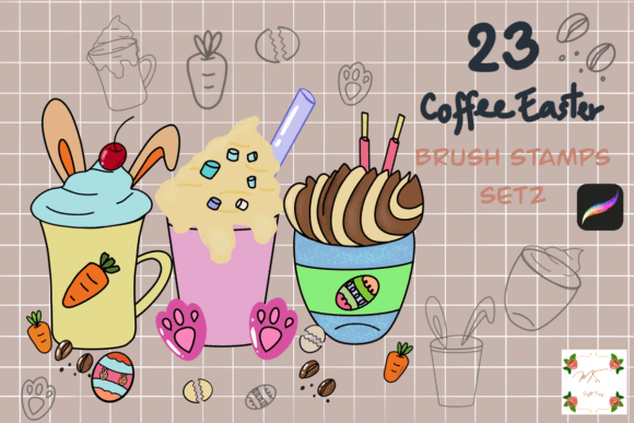 23 Coffee Easter Brush Stamp2: A Practical Evaluation for Digital Artists