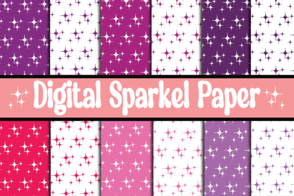 Purple Pink Sparkle Papers Patterns