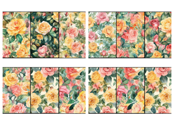 Roses Floral Garden Seamless Pattern
