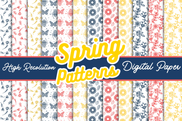 SPRING PATTERNS DIGITAL PAPER: Elevating Your Easter and Spring Craft Projects