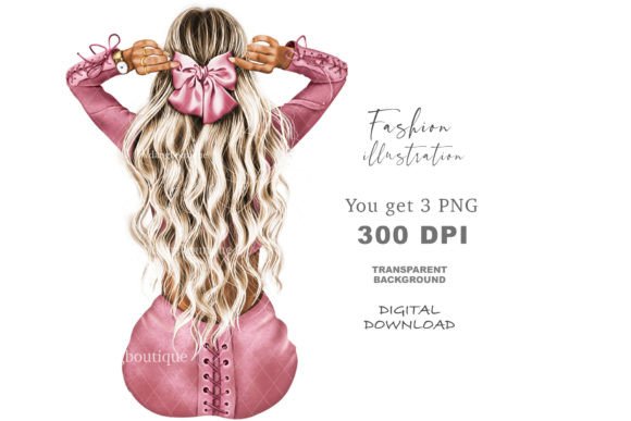 Trendy Girl Clip Art for Creative Projects