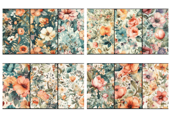 Vintage Floral Colorful Seamless Pattern